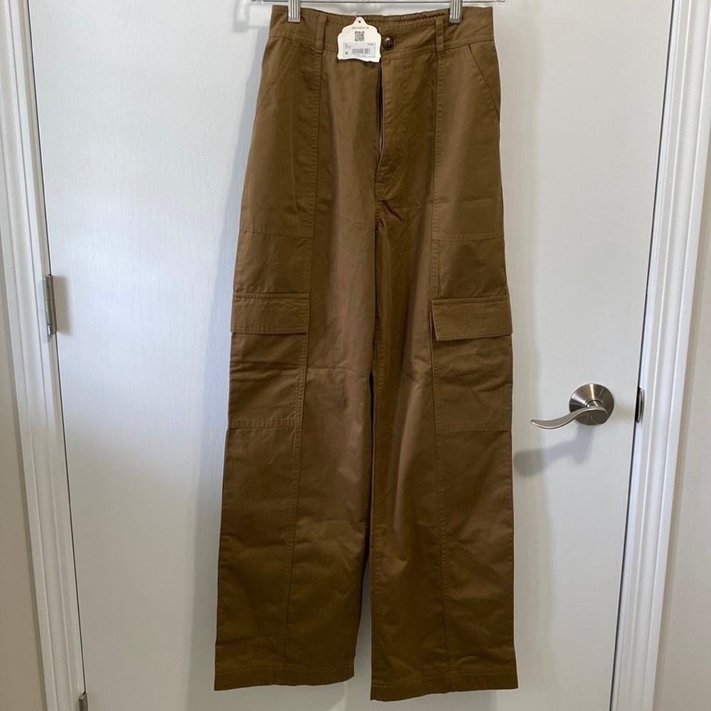 🚨Altar’d State Cargo Brown High Waist Pants Cozy 100% Cotton